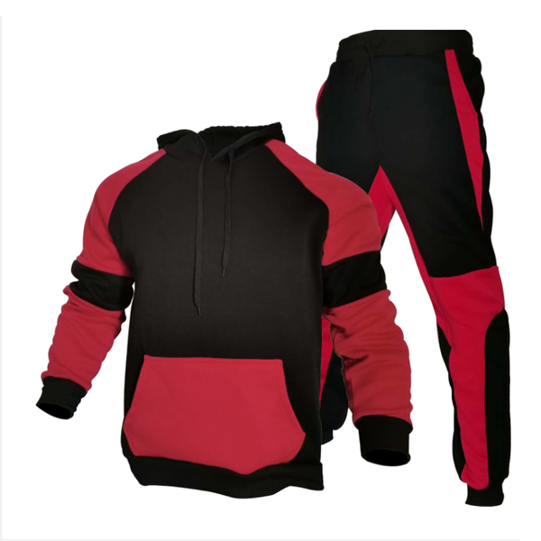

men's hoodies & sweatshirts stripe tracksuits sportswear set 2021 autumn winter 2 pieces sweatshirt+pants suit brand men jogging clothe, Black