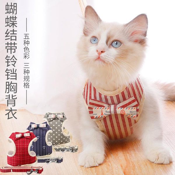 

dog collars & leashes factory wholesale havo korean-style bow pet corset rope teddy small hand holding supplies