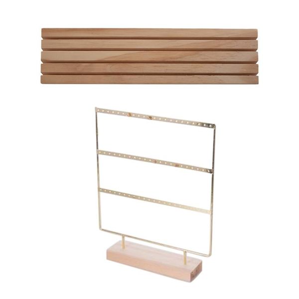 

jewelry pouches, bags 2 pcs display holder: 1 ring bangle stand & wrought iron creative earring, Pink;blue