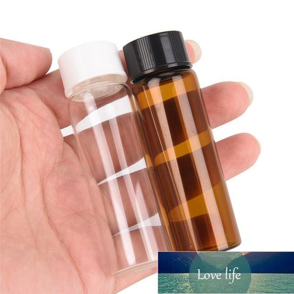 Vorratsflaschen, Gläser, 2 Stück, kleine bernsteinfarbene Flasche für ätherische Öle mit Kunststoffdeckel, 15-ml-Glasflasche, Mini-Braun-Klarfläschchen, Mini-Behälter. Fabrikpreis-Expertendesign