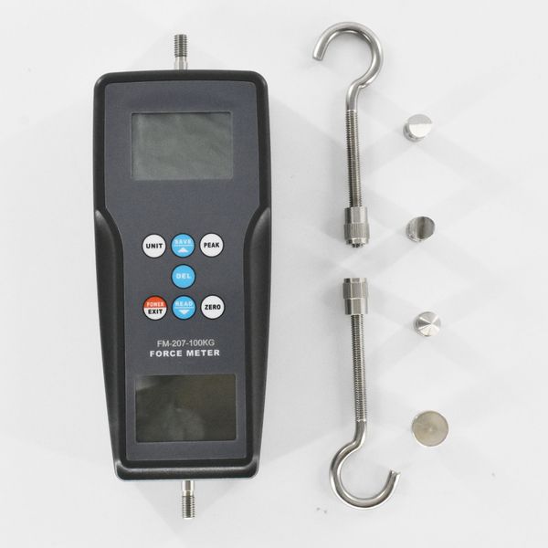 Alta precisão puxar e empurrar dinamômetro Tester 980N Digital Force Gaule FM-207-100K KGF, GF, N, LBF