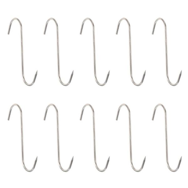 

10pcs hooks poultry butcher stainless steel shaped & rails