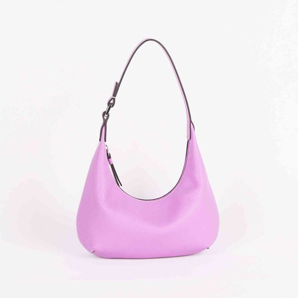 

single shoulder bag amber underarm bag mini stick head layer cowhide crescent dumpling hand, Black;red