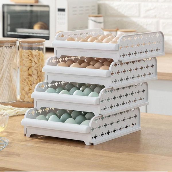 

storage bottles & jars 20grids kitchen egg box household refrigerator container tray shockproof plastic holder