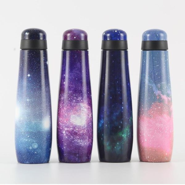 

water bottles 360ml starry gradient coffee cup with lid vacuum stainless steel insulated bottle tea mug home office thermo cups