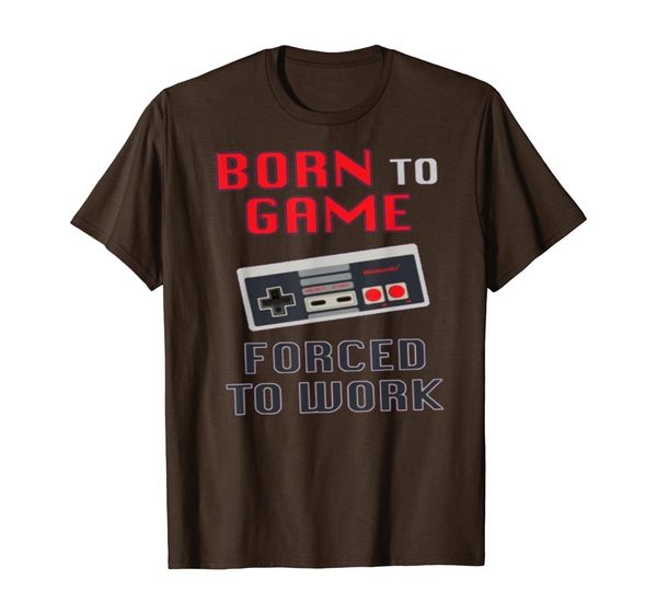 

Funny Born To Game Forced To Work Cyber Addict Joystick Gift T-Shirt, Mainly pictures