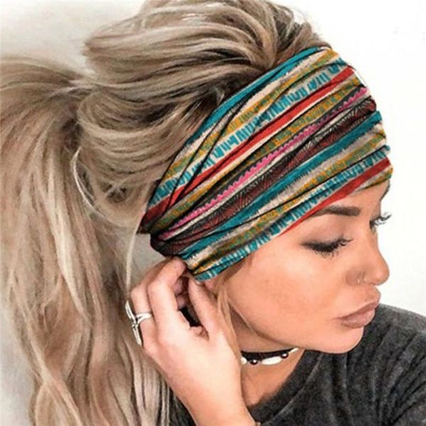

scarves female elastic sports wide hair band outdoor running headscarf casual fitness headband clothing accessories leisure, Blue;gray