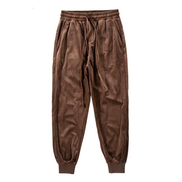 

men's pants harajuku streetwear joggers fleece solid casual sweatpants mens drawstring black loose harem hip hop baggy trousers