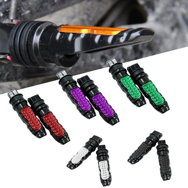 

pedals 2pcs universal aluminum motorcycle rear passenger foot pegs rest scooter foot-peg motorbike pedal modification