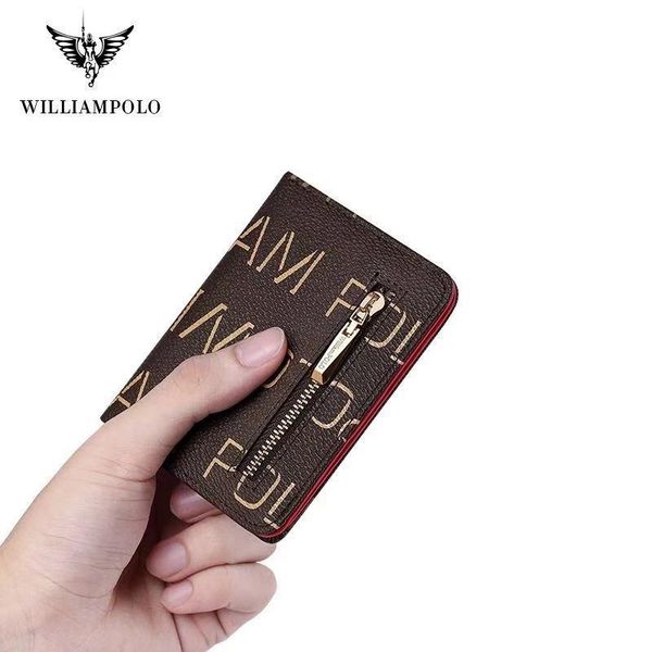 

wallets luxury fashion mens wallet leather bifold short men ladies purse coin pouch multi-functional cards slim, Red;black