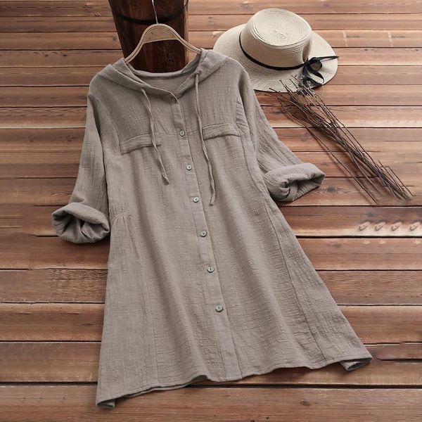 

plus size hooded 5xl women shirts loose ruffle sollar plaid short casual lady pullover cotton clothes blusas grande, White