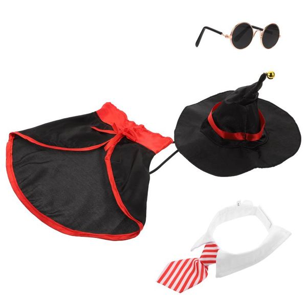 

cat costumes 1 set of 4pcs cosplay pet cape hat decorative bow tie eyeglass cloak