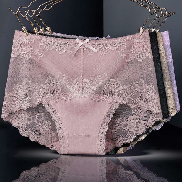 

crotch lace traceless edge waist women, Black;pink