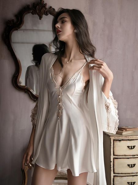 

nightgown robe sleepwear women sleeping dresss pink white black red pajamas spring summer ladies loose nightdress women's