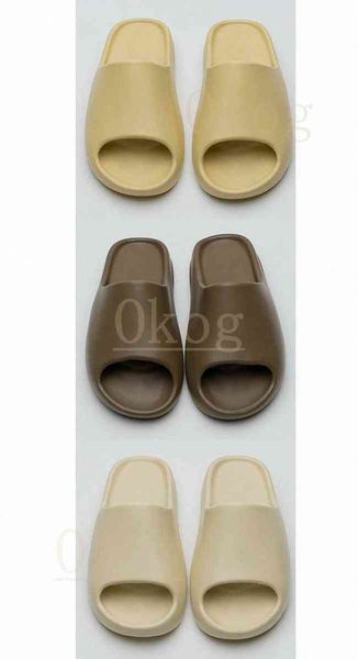 

quality kanye high slippers west sandals shoes triple black white bone resin desert sand earth brown men womens 2021# summer luxurys yeezzys