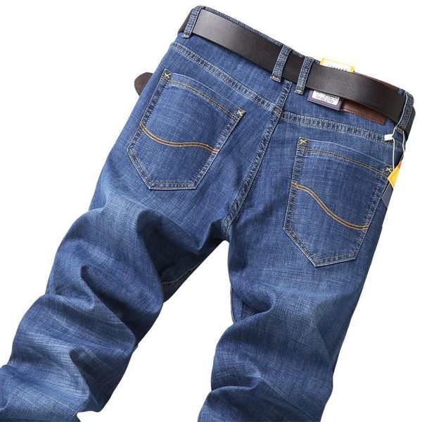 

men's jeans 2022 sulee brand retro classic style fashion casual fitted version stretch denim pants male trousers, Blue