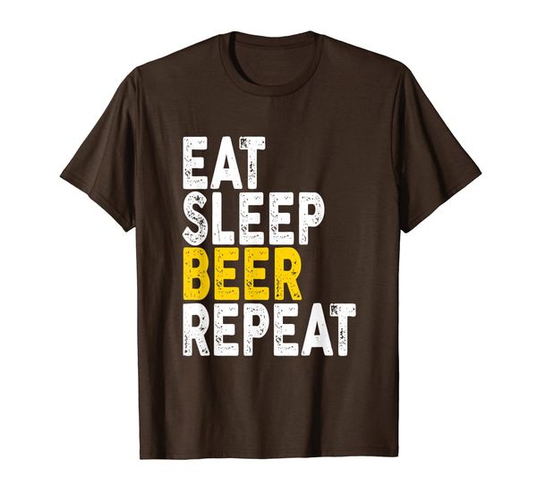 

eat sleep beer repeat t-shirt | bar, concert tee t-shirt, White;black