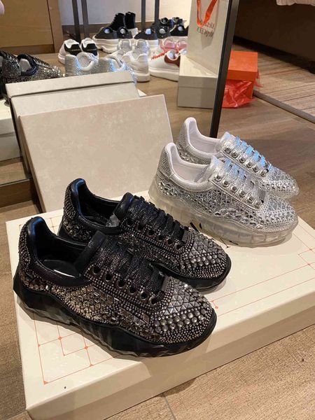 

dress shoes women's shoes crystal sporty filled drill pad thick air sola diamond leisure 31kl, Black