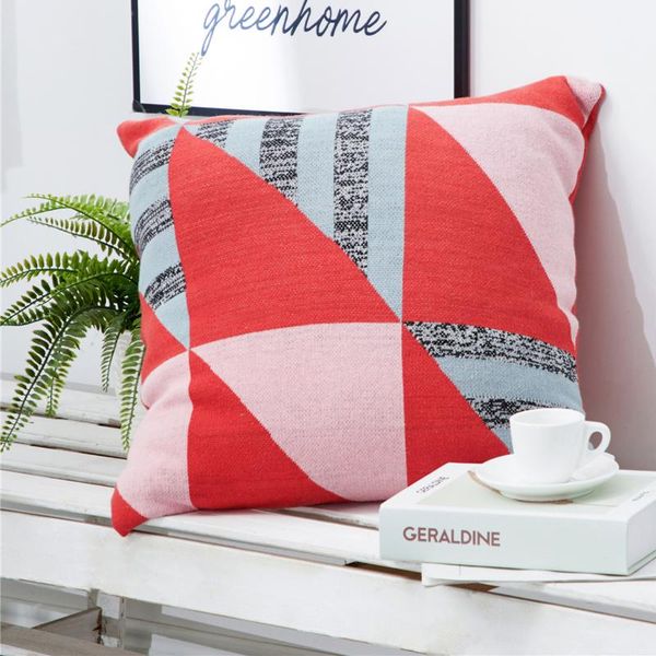 

cushion/decorative pillow yiruio modern home decor cushion cover 45*45cm delicate pure cotton fluffy soft knitted case sofa bed throw