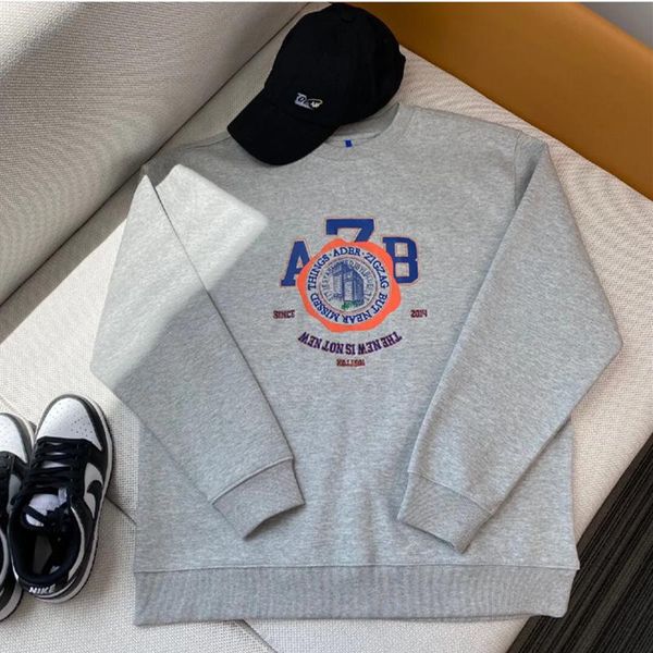 

men's hoodies & sweatshirts gray adererror men women 1:1 streetwear embroidery letter ader error crewneck hoodie pullover hoode, Black