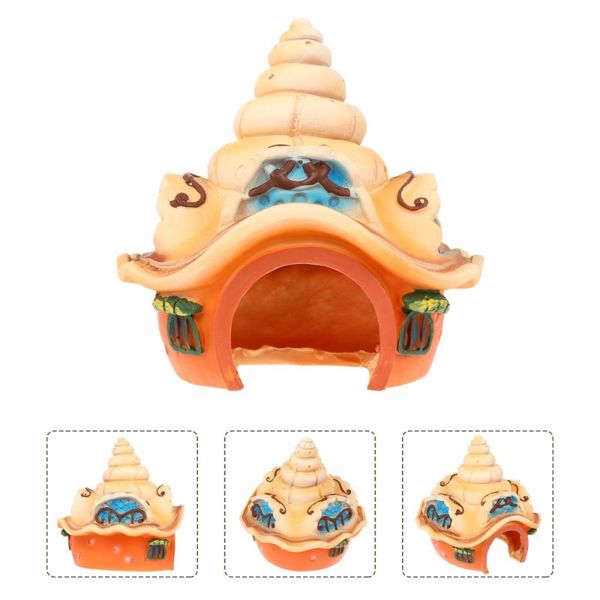 

aquariums resin underwater craft adorable seashell shape house fish tank ornament