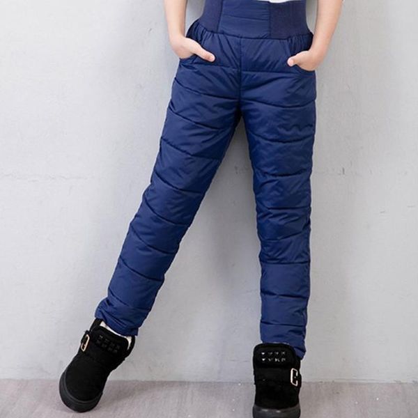 

trousers children's kids baby winter down pants boys and girls thick warming fashion cotton windproof, Blue