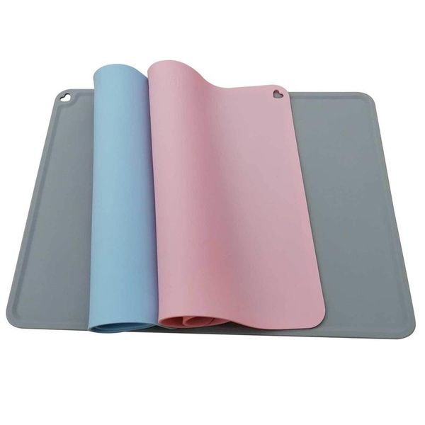 

kennels & pens quality waterproof non-slip pet mat color silicone pets bowl drinking water pad feeding mats easy clean for cat dog
