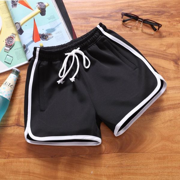 

men's pants summer linen three-point boys super shorts korean style slim trend cotton casual, Black