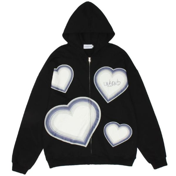 

women's hoodies & sweatshirts love print casual hoodie sudaderas harajuku aesthetic gothic clothes women korea fashion streetwear pullo, Black