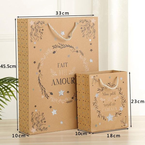 

gift wrap 10pcs 2021 creative portable packaging bag kraft paper shopping