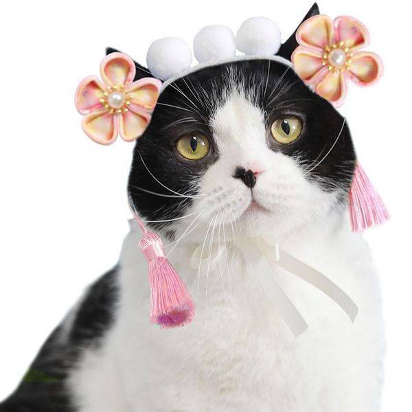 

cat costumes dorakitten 1pc pet costume headband chinese style dog headdress headwear hair accessories supplies