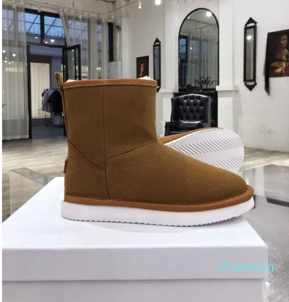 

fur snow women winter boots leather classic kneel half long ankle black grey chestnut coffee boot warm bow fashion womens girl