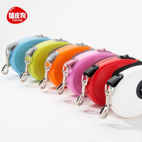 

rubber coated anti slip automatic traction rope dog walking pet teddy belt medium sized small chain collars & leashes