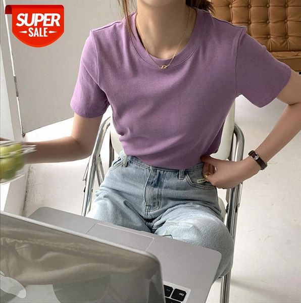 

huang zheng basic multi-color small short-sleeved t-shirt women korean style simple casual xst21005 #rn8q, Black;gray