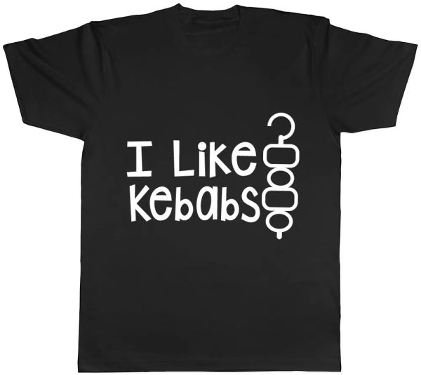 

I Like Kebabs Mens Womens Ladies Unisex T-Shirt, White;black