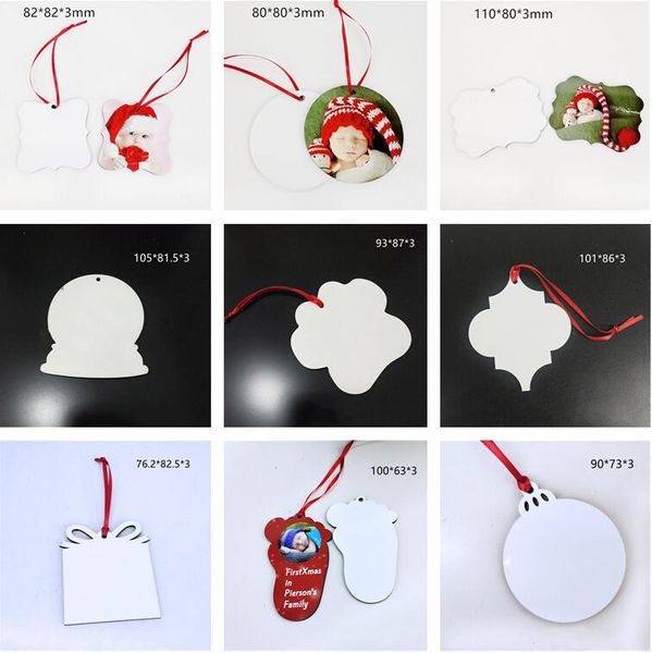 

sublimation pendants thermal transfer benelux christmas ornaments decorations mdf blank round square snow shape heat printing tree pendant d