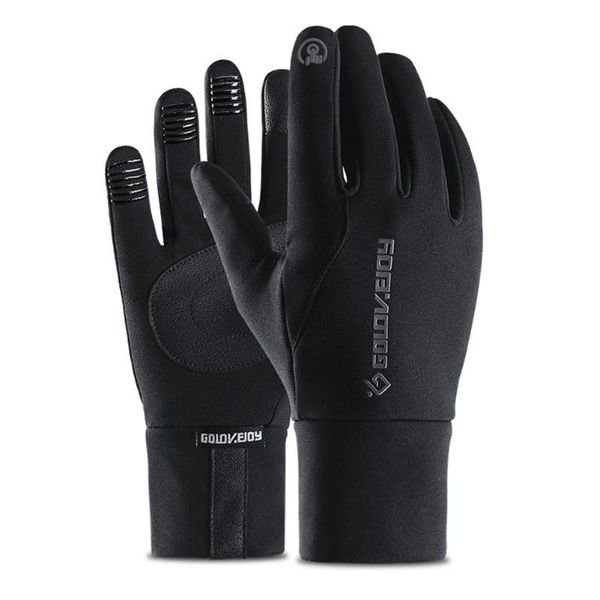

sports gloves glorystar winter heat preservation outdoor riding windproof touch screen waterproof, Black