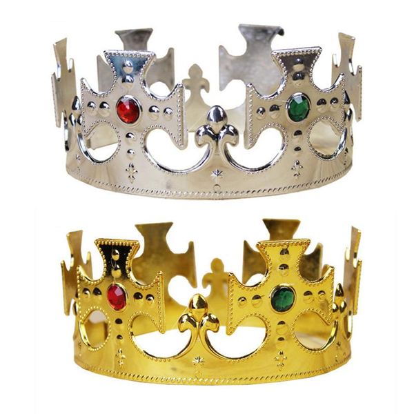 

hair clips & barrettes 20cm*7.5cm dance performance headdress headband prince king crown princess emperor, Golden;silver