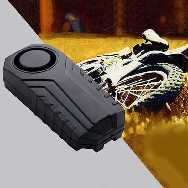 

universal bike motorcycle electric car vehicle security anti lost remind vibration warning alarm sensor (black) lights