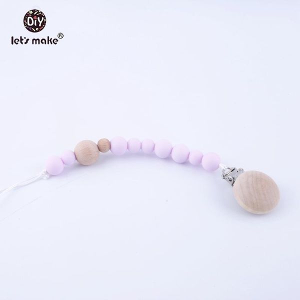 

pacifiers# let's make baby teethers pacifier clips activity gym toys silicone with pba beads toddler holder kid sensory purple