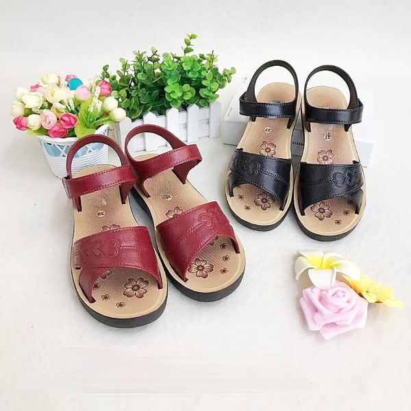 

sandals summer vietnamese women's shoes drag , casual and comfortable retro flat-bottomed flat-heeled p6wp, Black