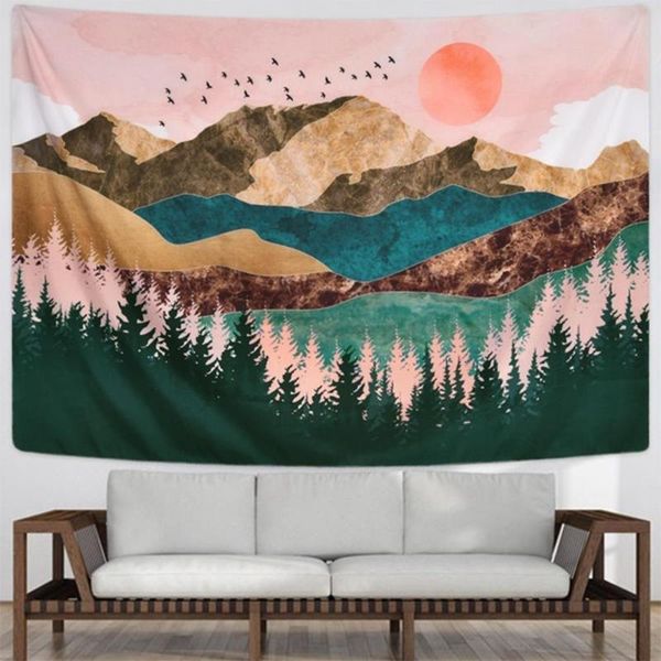 

tapestries 2size creative fashion art pattern home tapestry vortex black hole sunrise printed