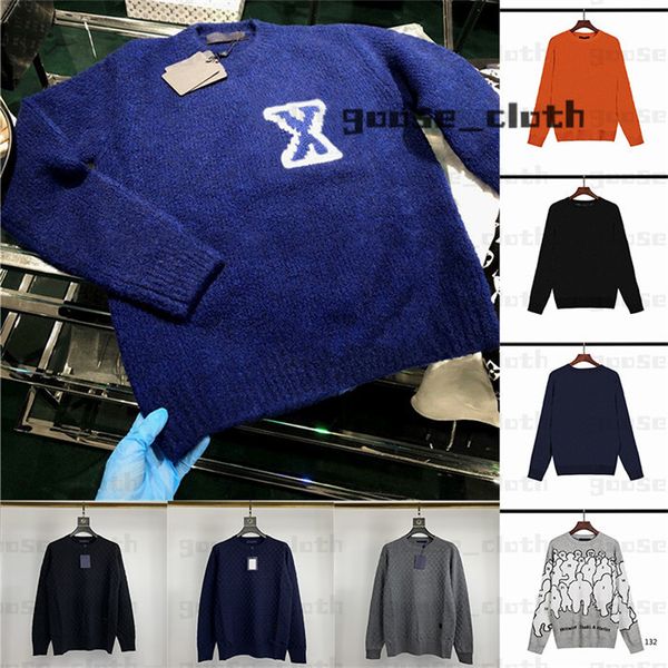 

20ss mens womens designers sweaters pullover men hoodie long sleeve sweater sweatshirt embroidery knitwear man clothing winter clothes 2021, White;black