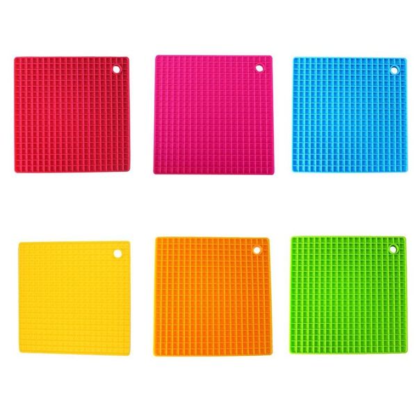 

mats & pads 7-inch silicone pot holder, trivet mat,jar opener,spoon rest non slip, flexible, durable, heat resistant