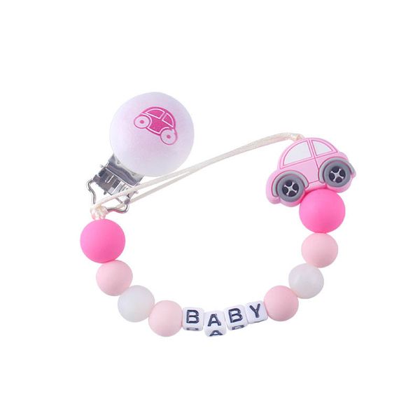 

baby pacifier chain holders clips weaning teething beads natural wooden infant feeding newborn teeth practice toys food grade soother croche