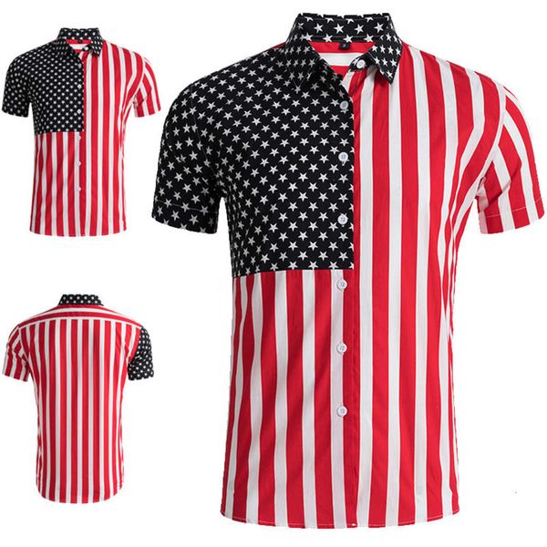 

men's shirt men's short sleeve meter flag length style shirt, White;black