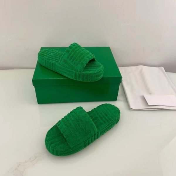 

designer sandals women resort sponge slippers early spring men furry platform slipper designers household indoor cotton slides with box 3.5, Black
