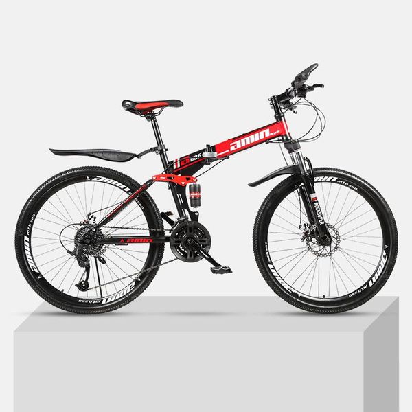 

24/26 "21-speed mountain folding bicycle double absorption variable speed fast bike for male and female students bikes