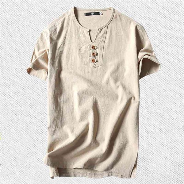 T-shirt da uomo Plus Size 5XL 6XL 8XL 9XL grande manica corta in lino oversize ee uomo estate uomo -shirt grande 210629