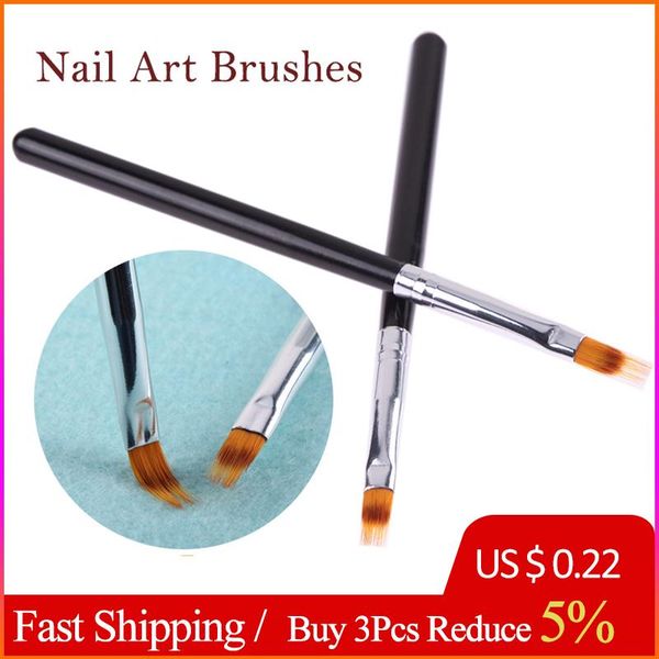 

nagelborstels 2 stks art gel penborstel nylon haar ombre zachte nagels manicure gereedschappen voor gradiÃ«nt uv, Yellow
